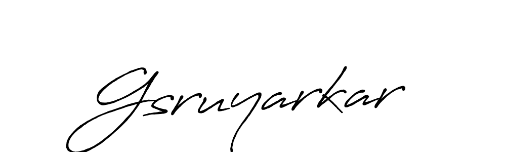 The best way (Antro_Vectra_Bolder) to make a short signature is to pick only two or three words in your name. The name Gsruyarkar include a total of six letters. For converting this name. Gsruyarkar signature style 7 images and pictures png