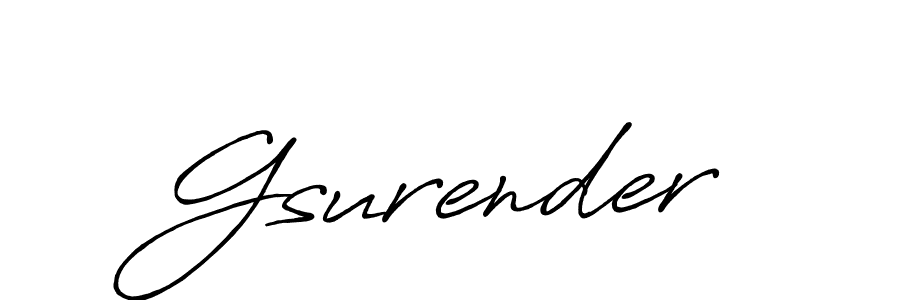 Design your own signature with our free online signature maker. With this signature software, you can create a handwritten (Antro_Vectra_Bolder) signature for name Gsurender. Gsurender signature style 7 images and pictures png