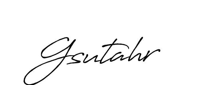 Make a beautiful signature design for name Gsutahr. With this signature (Antro_Vectra_Bolder) style, you can create a handwritten signature for free. Gsutahr signature style 7 images and pictures png