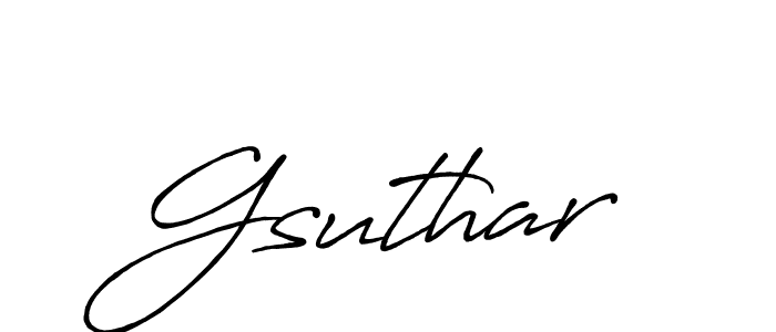 How to make Gsuthar name signature. Use Antro_Vectra_Bolder style for creating short signs online. This is the latest handwritten sign. Gsuthar signature style 7 images and pictures png