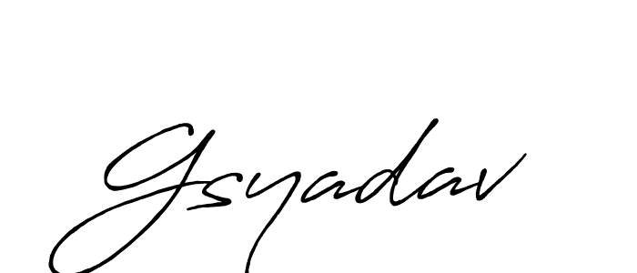 Once you've used our free online signature maker to create your best signature Antro_Vectra_Bolder style, it's time to enjoy all of the benefits that Gsyadav name signing documents. Gsyadav signature style 7 images and pictures png