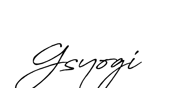 Also we have Gsyogi name is the best signature style. Create professional handwritten signature collection using Antro_Vectra_Bolder autograph style. Gsyogi signature style 7 images and pictures png