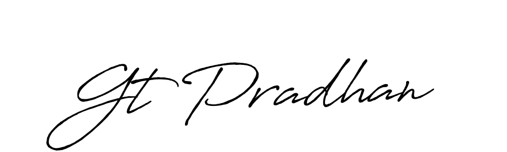 How to make Gt Pradhan signature? Antro_Vectra_Bolder is a professional autograph style. Create handwritten signature for Gt Pradhan name. Gt Pradhan signature style 7 images and pictures png