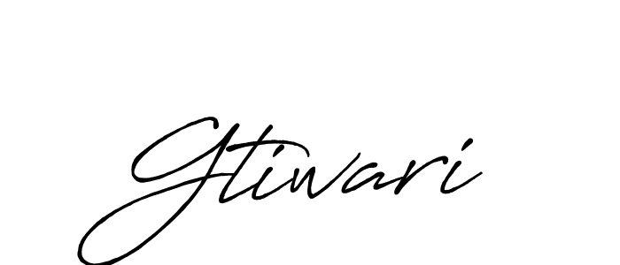 Make a beautiful signature design for name Gtiwari. With this signature (Antro_Vectra_Bolder) style, you can create a handwritten signature for free. Gtiwari signature style 7 images and pictures png