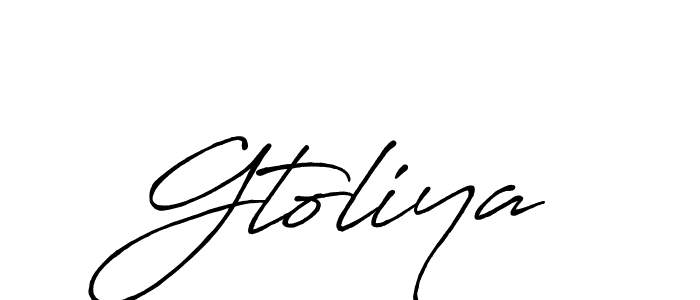 Make a short Gtoliya signature style. Manage your documents anywhere anytime using Antro_Vectra_Bolder. Create and add eSignatures, submit forms, share and send files easily. Gtoliya signature style 7 images and pictures png