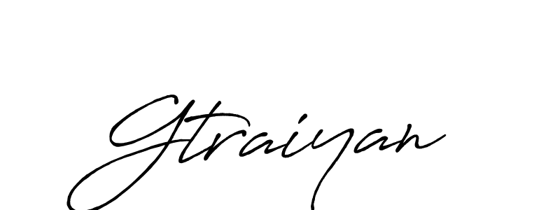 Also You can easily find your signature by using the search form. We will create Gtraiyan name handwritten signature images for you free of cost using Antro_Vectra_Bolder sign style. Gtraiyan signature style 7 images and pictures png