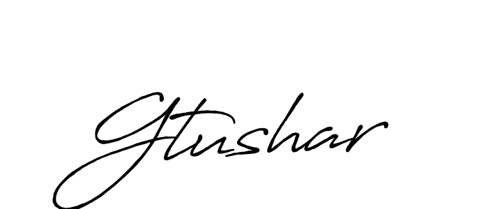 Design your own signature with our free online signature maker. With this signature software, you can create a handwritten (Antro_Vectra_Bolder) signature for name Gtushar. Gtushar signature style 7 images and pictures png