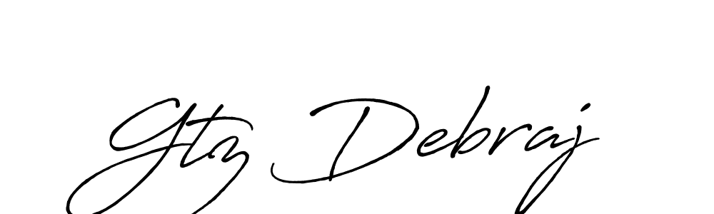 Also we have Gtz Debraj name is the best signature style. Create professional handwritten signature collection using Antro_Vectra_Bolder autograph style. Gtz Debraj signature style 7 images and pictures png