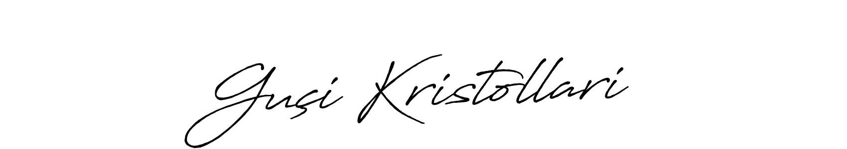 Design your own signature with our free online signature maker. With this signature software, you can create a handwritten (Antro_Vectra_Bolder) signature for name Guçi Kristollari. Guçi Kristollari signature style 7 images and pictures png