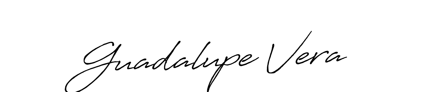 Create a beautiful signature design for name Guadalupe Vera. With this signature (Antro_Vectra_Bolder) fonts, you can make a handwritten signature for free. Guadalupe Vera signature style 7 images and pictures png