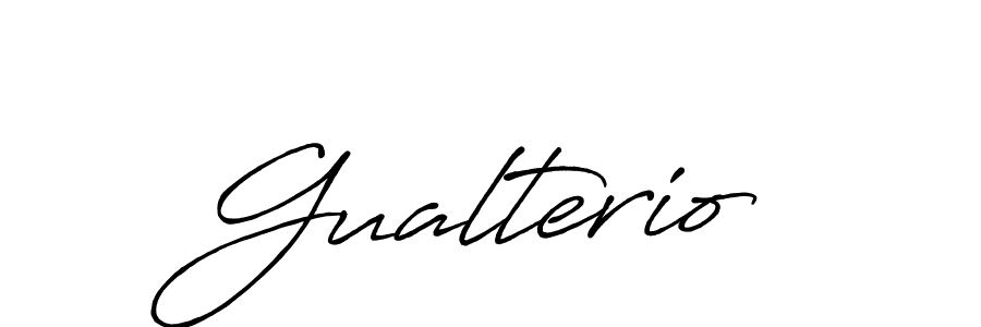 Use a signature maker to create a handwritten signature online. With this signature software, you can design (Antro_Vectra_Bolder) your own signature for name Gualterio. Gualterio signature style 7 images and pictures png