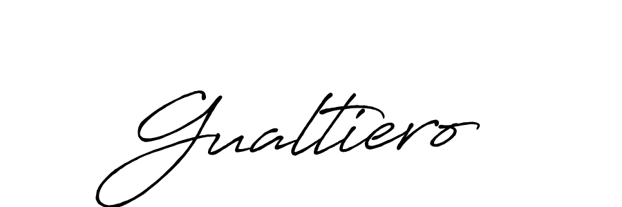 How to make Gualtiero name signature. Use Antro_Vectra_Bolder style for creating short signs online. This is the latest handwritten sign. Gualtiero signature style 7 images and pictures png