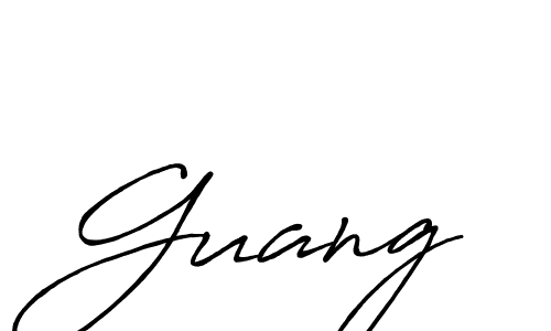 Make a beautiful signature design for name Guang. With this signature (Antro_Vectra_Bolder) style, you can create a handwritten signature for free. Guang signature style 7 images and pictures png