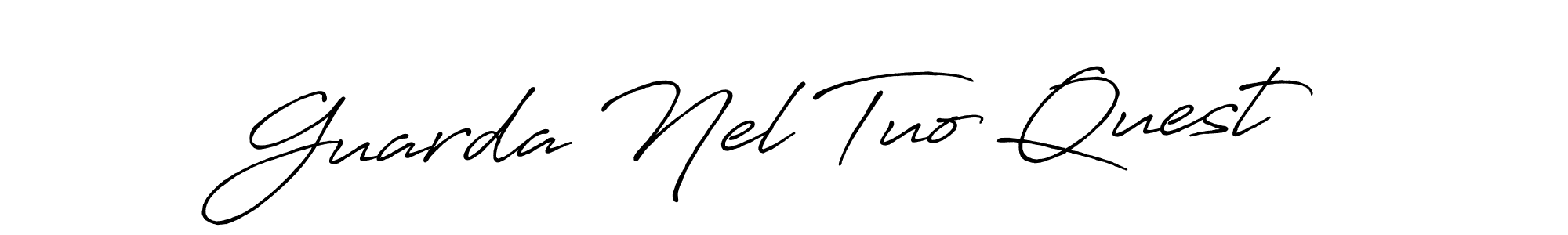 See photos of Guarda Nel Tuo Quest official signature by Spectra . Check more albums & portfolios. Read reviews & check more about Antro_Vectra_Bolder font. Guarda Nel Tuo Quest signature style 7 images and pictures png