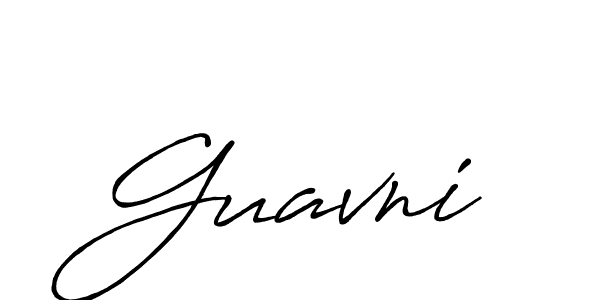 Use a signature maker to create a handwritten signature online. With this signature software, you can design (Antro_Vectra_Bolder) your own signature for name Guavni. Guavni signature style 7 images and pictures png