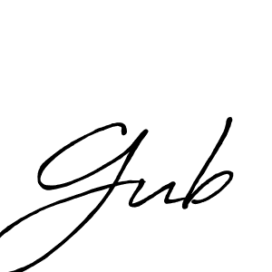 Also we have Gub name is the best signature style. Create professional handwritten signature collection using Antro_Vectra_Bolder autograph style. Gub signature style 7 images and pictures png