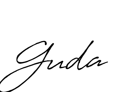 Create a beautiful signature design for name Guda. With this signature (Antro_Vectra_Bolder) fonts, you can make a handwritten signature for free. Guda signature style 7 images and pictures png