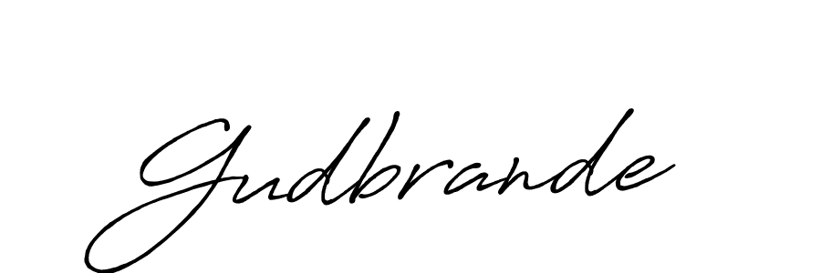 Make a beautiful signature design for name Gudbrande. With this signature (Antro_Vectra_Bolder) style, you can create a handwritten signature for free. Gudbrande signature style 7 images and pictures png