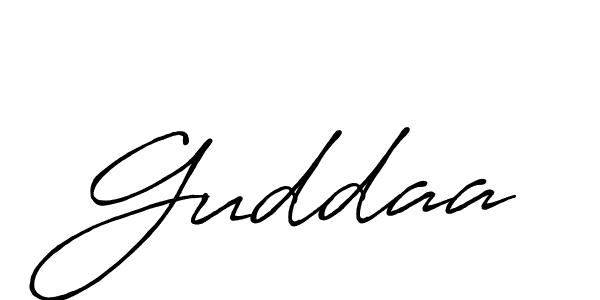Design your own signature with our free online signature maker. With this signature software, you can create a handwritten (Antro_Vectra_Bolder) signature for name Guddaa. Guddaa signature style 7 images and pictures png