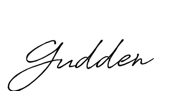 Design your own signature with our free online signature maker. With this signature software, you can create a handwritten (Antro_Vectra_Bolder) signature for name Gudden. Gudden signature style 7 images and pictures png