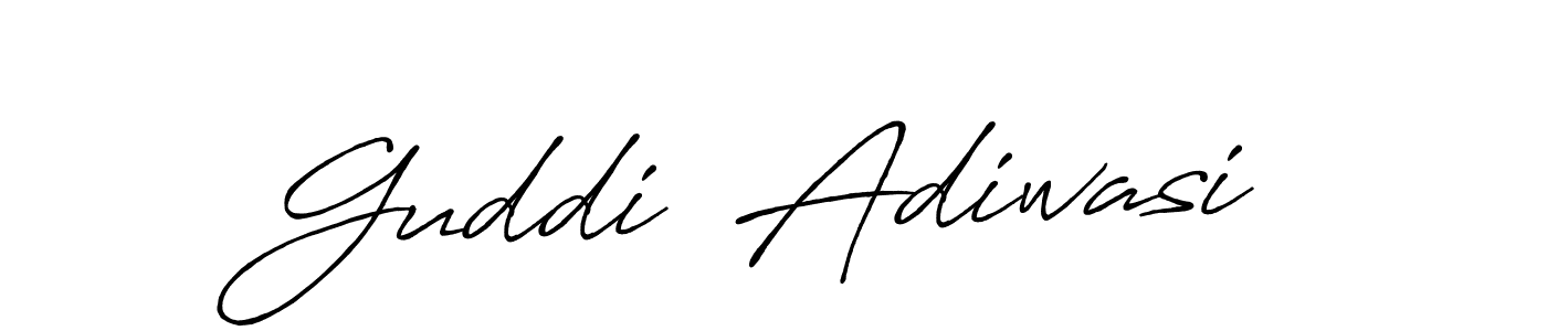 Use a signature maker to create a handwritten signature online. With this signature software, you can design (Antro_Vectra_Bolder) your own signature for name Guddi  Adiwasi. Guddi  Adiwasi signature style 7 images and pictures png