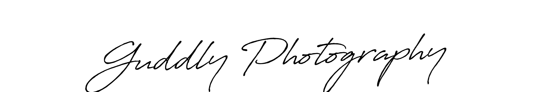 The best way (Antro_Vectra_Bolder) to make a short signature is to pick only two or three words in your name. The name Guddly Photography include a total of six letters. For converting this name. Guddly Photography signature style 7 images and pictures png