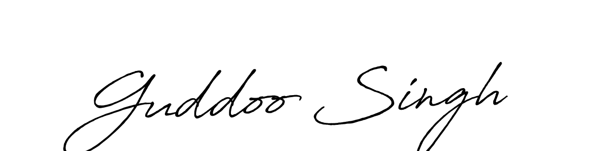 How to Draw Guddoo Singh signature style? Antro_Vectra_Bolder is a latest design signature styles for name Guddoo Singh. Guddoo Singh signature style 7 images and pictures png