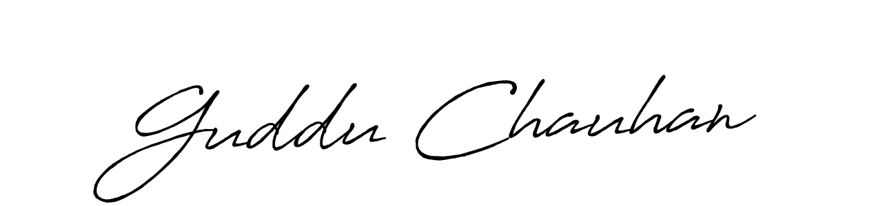 if you are searching for the best signature style for your name Guddu Chauhan. so please give up your signature search. here we have designed multiple signature styles  using Antro_Vectra_Bolder. Guddu Chauhan signature style 7 images and pictures png