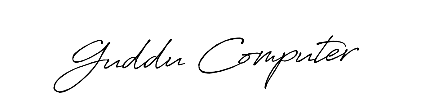 Also You can easily find your signature by using the search form. We will create Guddu Computer name handwritten signature images for you free of cost using Antro_Vectra_Bolder sign style. Guddu Computer signature style 7 images and pictures png