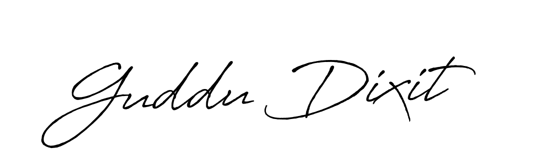 Use a signature maker to create a handwritten signature online. With this signature software, you can design (Antro_Vectra_Bolder) your own signature for name Guddu Dixit. Guddu Dixit signature style 7 images and pictures png