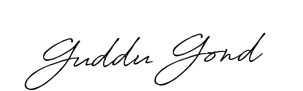 Also we have Guddu Gond name is the best signature style. Create professional handwritten signature collection using Antro_Vectra_Bolder autograph style. Guddu Gond signature style 7 images and pictures png