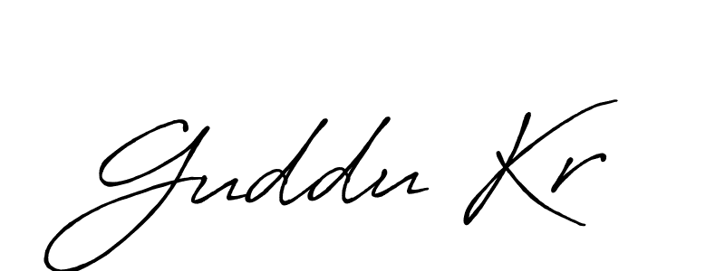 How to make Guddu Kr signature? Antro_Vectra_Bolder is a professional autograph style. Create handwritten signature for Guddu Kr name. Guddu Kr signature style 7 images and pictures png