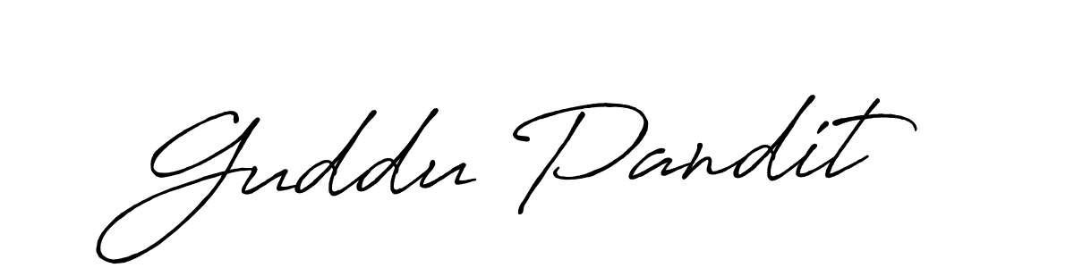 Create a beautiful signature design for name Guddu Pandit. With this signature (Antro_Vectra_Bolder) fonts, you can make a handwritten signature for free. Guddu Pandit signature style 7 images and pictures png