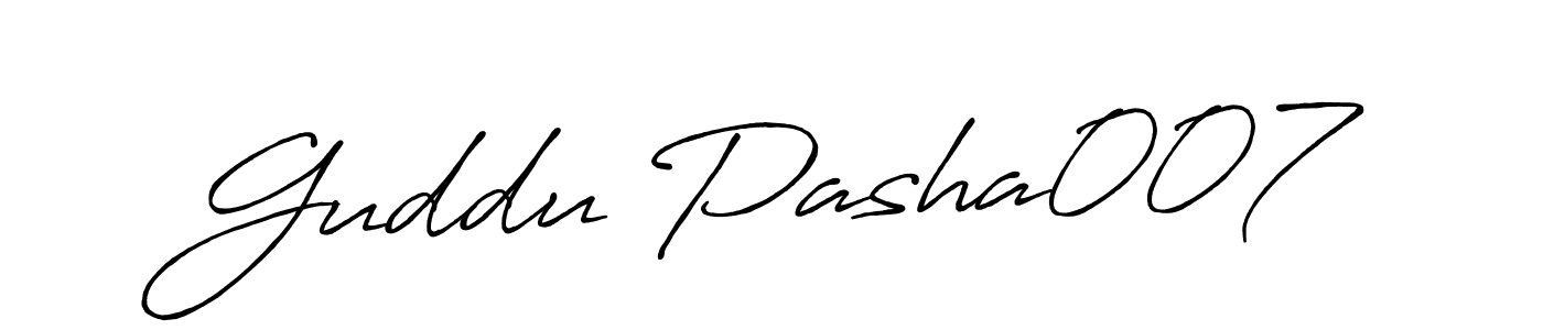 Use a signature maker to create a handwritten signature online. With this signature software, you can design (Antro_Vectra_Bolder) your own signature for name Guddu Pasha007. Guddu Pasha007 signature style 7 images and pictures png
