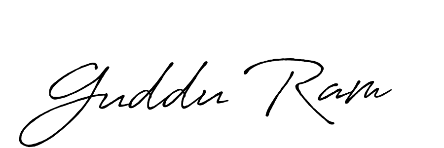 Create a beautiful signature design for name Guddu Ram. With this signature (Antro_Vectra_Bolder) fonts, you can make a handwritten signature for free. Guddu Ram signature style 7 images and pictures png