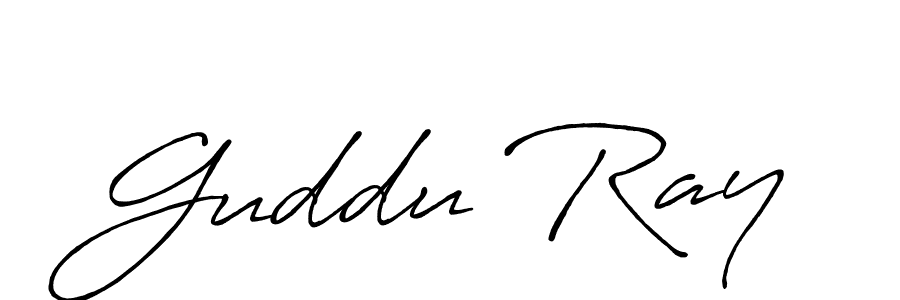 How to make Guddu Ray signature? Antro_Vectra_Bolder is a professional autograph style. Create handwritten signature for Guddu Ray name. Guddu Ray signature style 7 images and pictures png