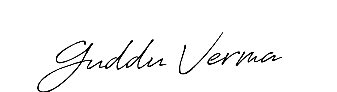 You should practise on your own different ways (Antro_Vectra_Bolder) to write your name (Guddu Verma) in signature. don't let someone else do it for you. Guddu Verma signature style 7 images and pictures png