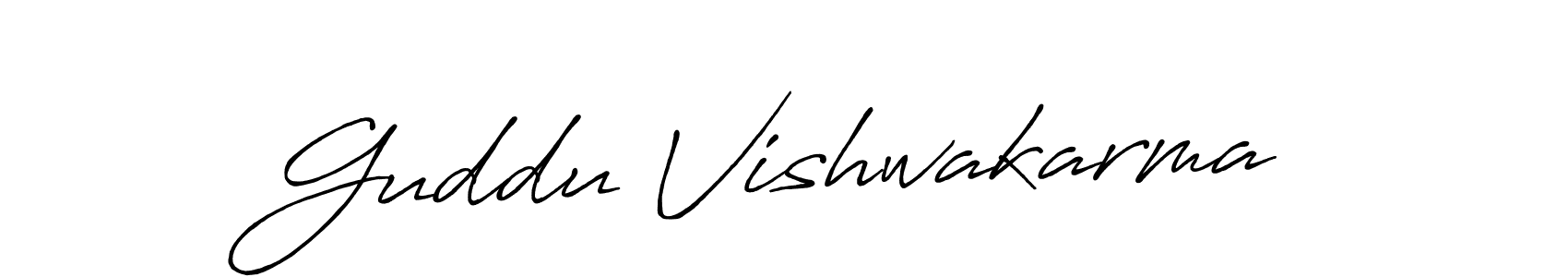 Similarly Antro_Vectra_Bolder is the best handwritten signature design. Signature creator online .You can use it as an online autograph creator for name Guddu Vishwakarma. Guddu Vishwakarma signature style 7 images and pictures png