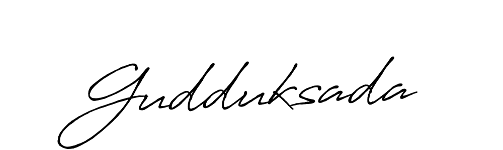Use a signature maker to create a handwritten signature online. With this signature software, you can design (Antro_Vectra_Bolder) your own signature for name Gudduksada. Gudduksada signature style 7 images and pictures png