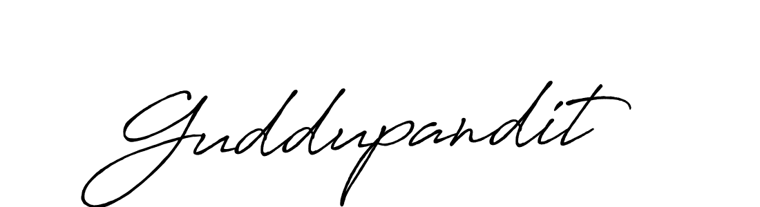 Guddupandit stylish signature style. Best Handwritten Sign (Antro_Vectra_Bolder) for my name. Handwritten Signature Collection Ideas for my name Guddupandit. Guddupandit signature style 7 images and pictures png
