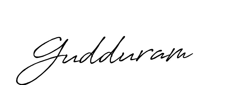 How to make Gudduram signature? Antro_Vectra_Bolder is a professional autograph style. Create handwritten signature for Gudduram name. Gudduram signature style 7 images and pictures png