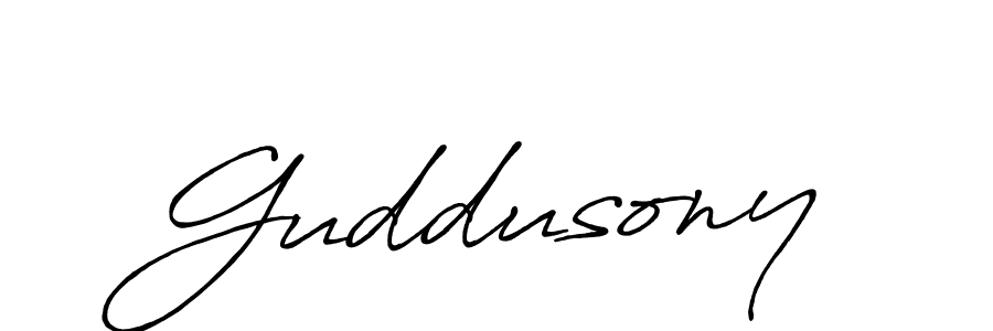 How to make Guddusony name signature. Use Antro_Vectra_Bolder style for creating short signs online. This is the latest handwritten sign. Guddusony signature style 7 images and pictures png
