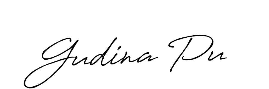 Gudina Pu stylish signature style. Best Handwritten Sign (Antro_Vectra_Bolder) for my name. Handwritten Signature Collection Ideas for my name Gudina Pu. Gudina Pu signature style 7 images and pictures png