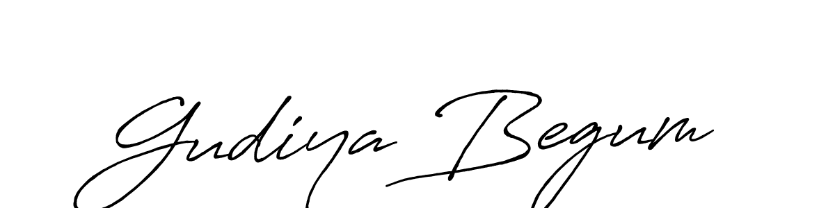 Design your own signature with our free online signature maker. With this signature software, you can create a handwritten (Antro_Vectra_Bolder) signature for name Gudiya Begum. Gudiya Begum signature style 7 images and pictures png