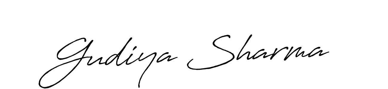 How to Draw Gudiya Sharma signature style? Antro_Vectra_Bolder is a latest design signature styles for name Gudiya Sharma. Gudiya Sharma signature style 7 images and pictures png