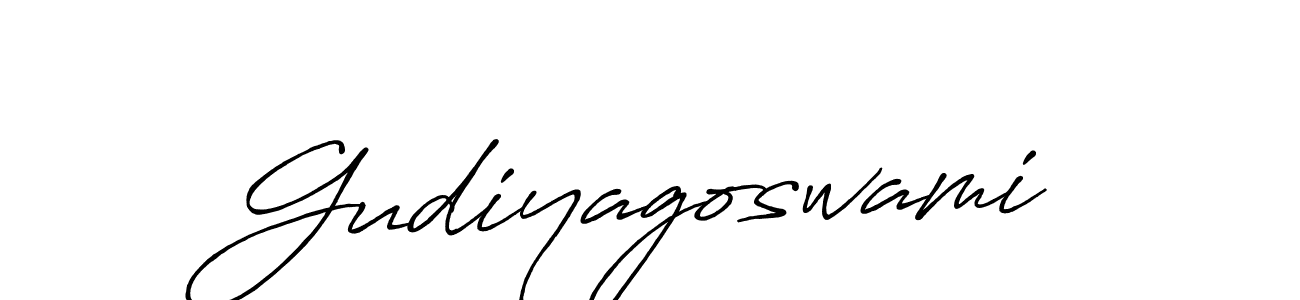 Gudiyagoswami stylish signature style. Best Handwritten Sign (Antro_Vectra_Bolder) for my name. Handwritten Signature Collection Ideas for my name Gudiyagoswami. Gudiyagoswami signature style 7 images and pictures png