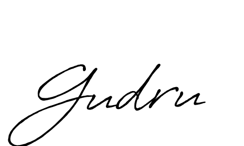 Use a signature maker to create a handwritten signature online. With this signature software, you can design (Antro_Vectra_Bolder) your own signature for name Gudru. Gudru signature style 7 images and pictures png