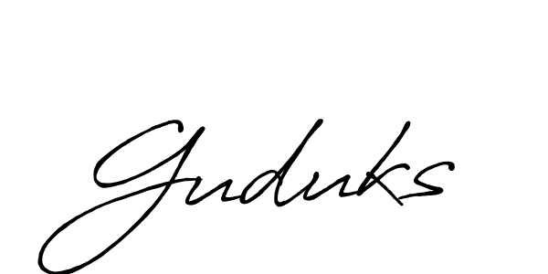 How to make Guduks name signature. Use Antro_Vectra_Bolder style for creating short signs online. This is the latest handwritten sign. Guduks signature style 7 images and pictures png