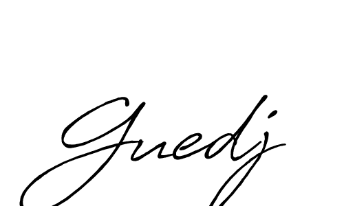 You should practise on your own different ways (Antro_Vectra_Bolder) to write your name (Guedj) in signature. don't let someone else do it for you. Guedj signature style 7 images and pictures png