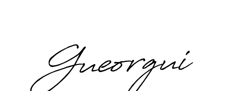 How to make Gueorgui signature? Antro_Vectra_Bolder is a professional autograph style. Create handwritten signature for Gueorgui name. Gueorgui signature style 7 images and pictures png